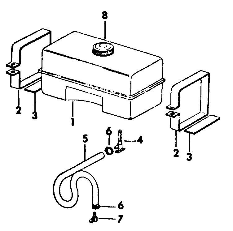 Fuel Tank And Related Parts Diagram and Parts List for 382 383-0350028U-0350029U-0350032U-0350033U-0350036U-0350037U-132100-132399-132383100-133100-133399-133383100-134100-134399-134383100 Cub Cadet Lawn Tractor